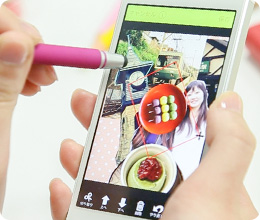 写真やスタンプの配置をしやすい