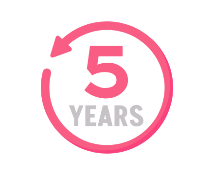 最長5年保証