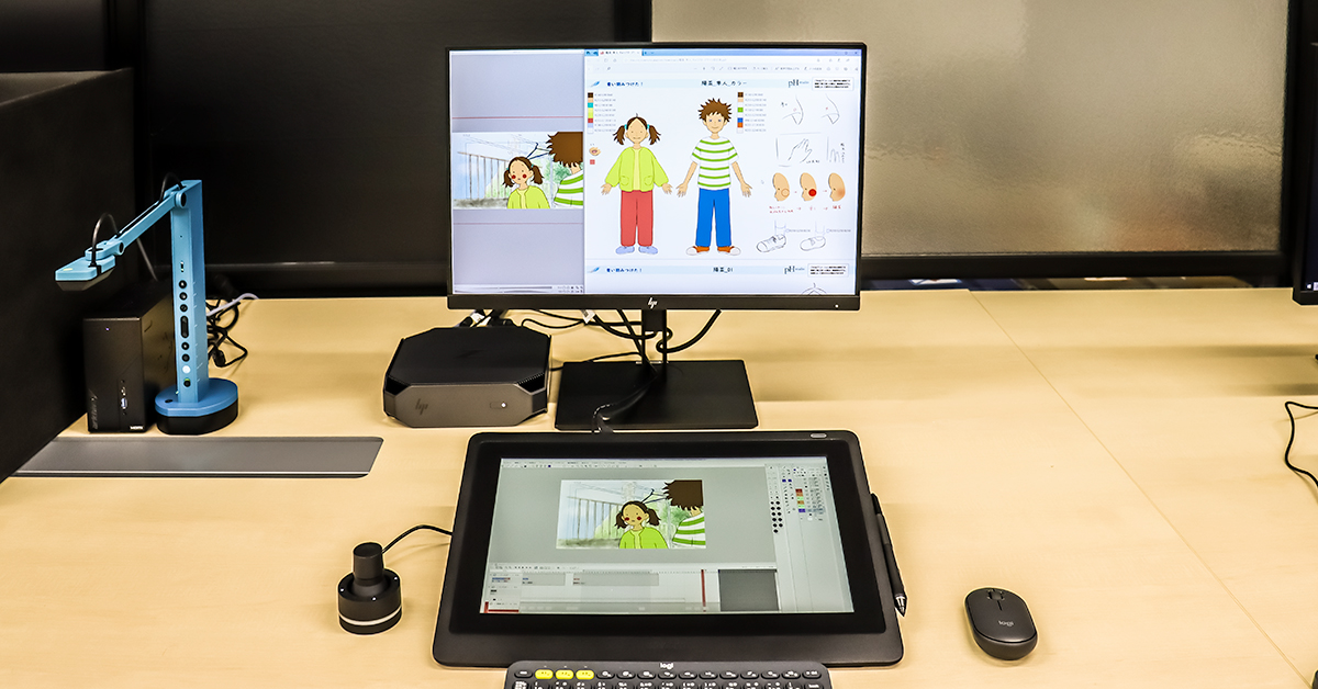 あの作品の制作環境が見たい アニメ 青い羽みつけた ワコムタブレットサイト Wacom